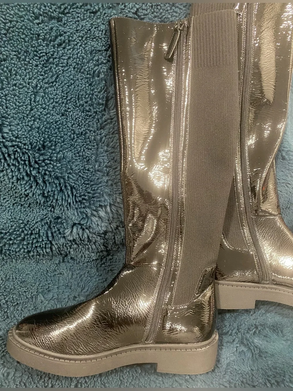 ANDRE ASSOUS VIVA PATENT BOOTS | BLACK | WOMEN’S 6.5 | NEW